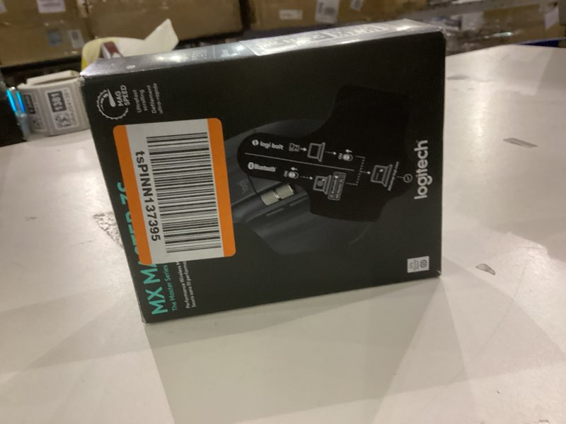 Condition photo showing As Is for Logitech MX Master 3S Wireless Mouse Standard Edition with Logi Bolt USB Receiver, Ultra-fast Scrolling, Ergo, 8K DPI, Track on Glass, Quiet Clicks, USB-C, Bluetooth, Windows, Linux, Chrome - Graphite Graphite Mouse w. USB Receiver