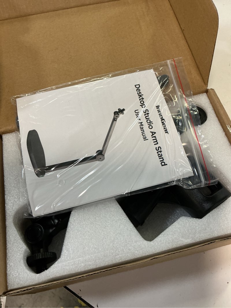 Condition photo showing New/Like New for innogear studio mic stand, max load 2.64 lb microphone arm desk mount desktop microphone stand for fifine am8 k669b blue yeti hyperx quadcast solocast at2020, webcams cameras, black black 1