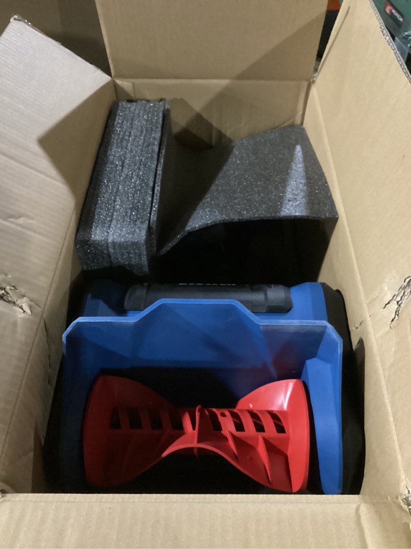 Condition photo showing Good Condition for Cordless Electric Snow Shovel Rake, 21V 12-Inch Brushless Battery Snow Blower with 4.0Ah & Fast Charger, 20FT Throw Distance, Compact Design, Adjustable Front Handle, for Driveway/Sidewalk – Blue