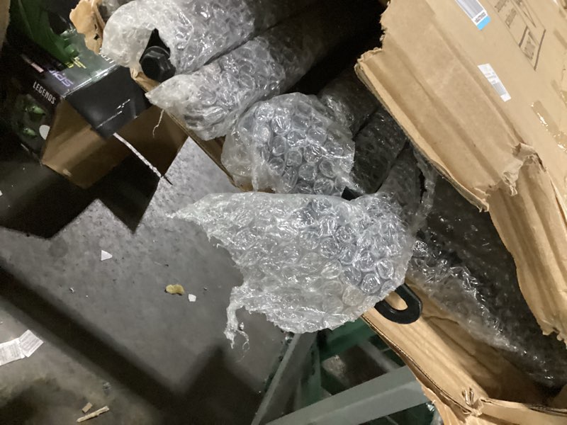 Condition photo showing Good Condition for Modern Simple Heavy Duty Metal Rolling Garment Rack with Wheels,Retail Display Clothing Rack, Single Rod Floor-Standing Hangers Clothes Shelves (Black Square Tube A, 47.2 L) Black Square Tube 47.2 L