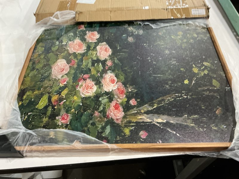 Condition photo showing Good Condition for FWIEXA Monet Floral Framed Canvas Wall Art Set, Impressionist Botanical Garden Wall Decor, Vintage Ponds Tree Plant Artwork, Nature Landscape Prints, 20x40 Inches Pictures for for Living Room, Bedroom Oil Painting Garden 40"L x 20"W