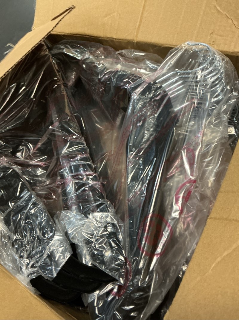 Condition photo showing Good Condition for house day black velvet hangers 60 pack, non slip clothes felt hanger heavy duty for coat, premium slim space saving suit hangers for closet organizer, 360° rotating silver hook 60 pack black