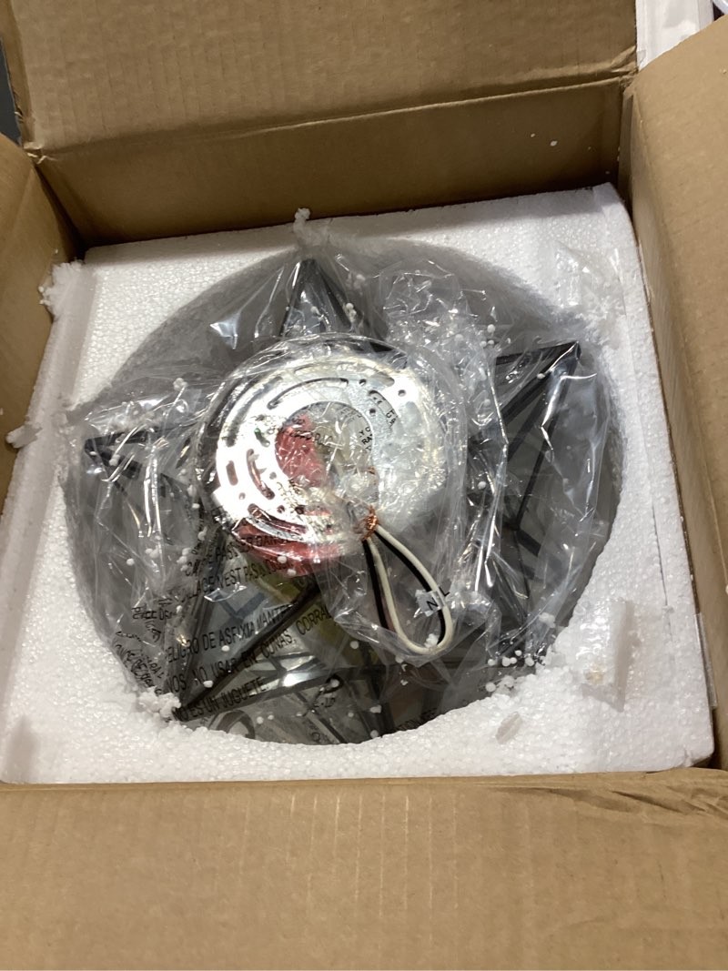 Condition photo showing Good Condition for jonathan y 12" oil rubbed bronze moravian star led flush mount ceiling light, geometric iron lantern with clear glass shade for entryway hallway foyer, led bulb included jyl9035a oil-rubbed bronze