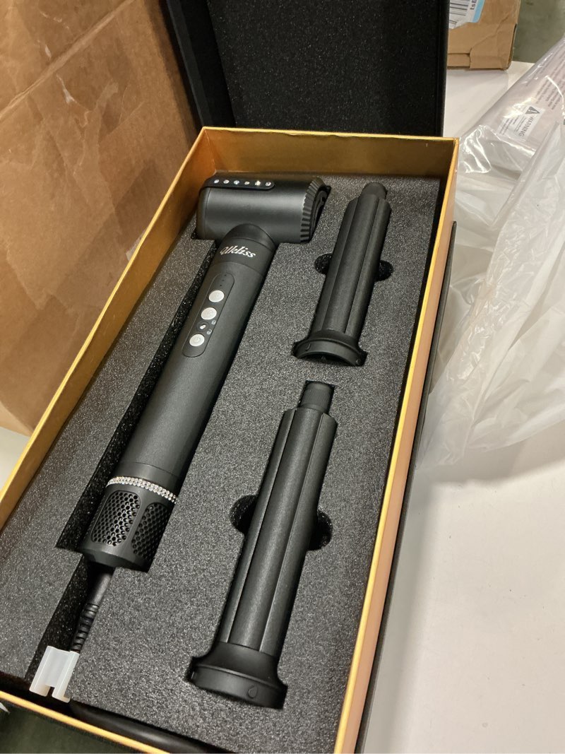 Condition photo showing New/Like New for Blow Dryer Brush 7 in ONE?Autowrap Curling Wand, 110,000 RPM High-Speed Negative Ionic Hair Dryer with Diffuser Concentrator, Round Brush Blow Dryer Air Styler, Volumizing Hair Styling Tools