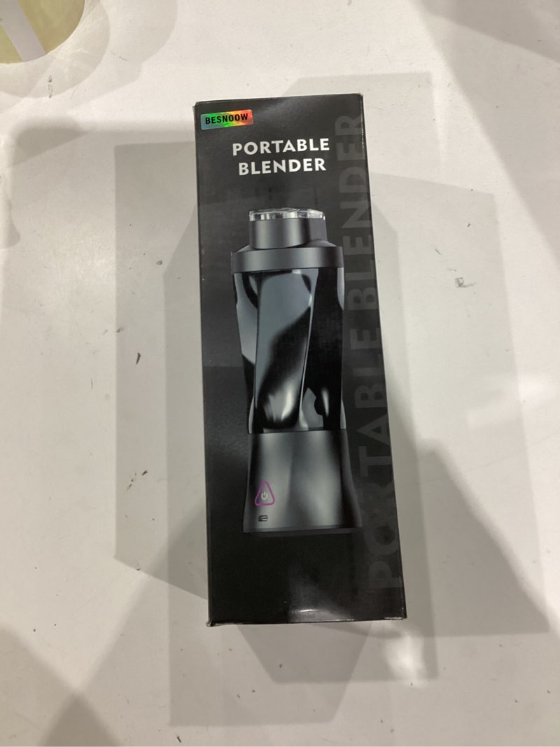 Condition photo showing As Is for Portable Blender, 360W Personal Blender for Shakes and Smoothies for Kitchen, 24 Oz BPA Free Traveling Juicer Cup and Lid with 6 Blades, Self Cleaning Portable Juicer for Kitchen/Travel/Gym, Black