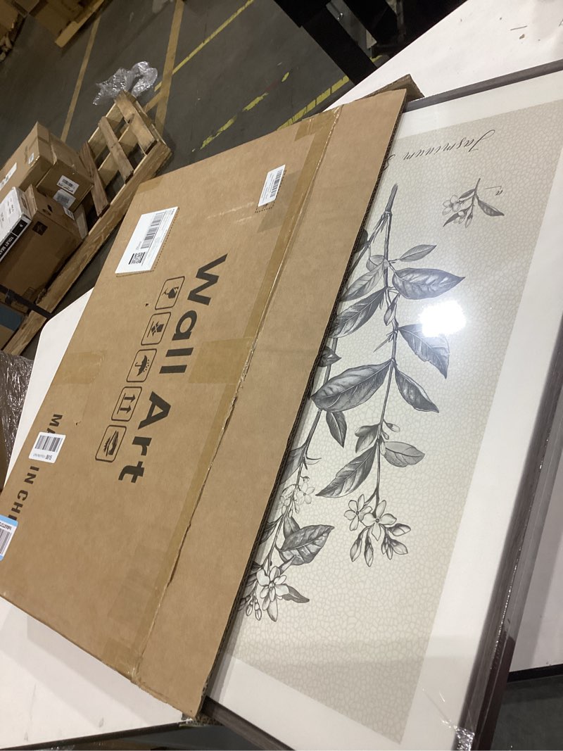 Condition photo showing New/Like New for Framed Vintage Botanical Wall Art, 3 Piece Neutral Floral Plants Canvas Painting Prints Artwork for Living Room, Rustic Flowers Pictures for Farmhouse Bedroom Kitchen Dining Room Home Decor, 16x24 16" W x 24" H x 3Pcs Botanical - Vintage Neutral