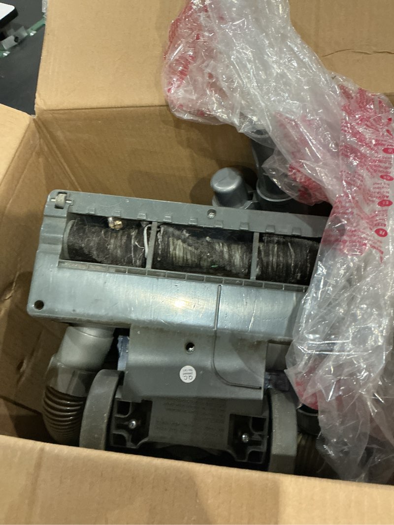Condition photo showing As Is for shark upright vacuum, navigator lift-away deluxe with large dust cup capacity, hepa filter, swivel steering, upholstery tool & crevice tool, blue, nv360