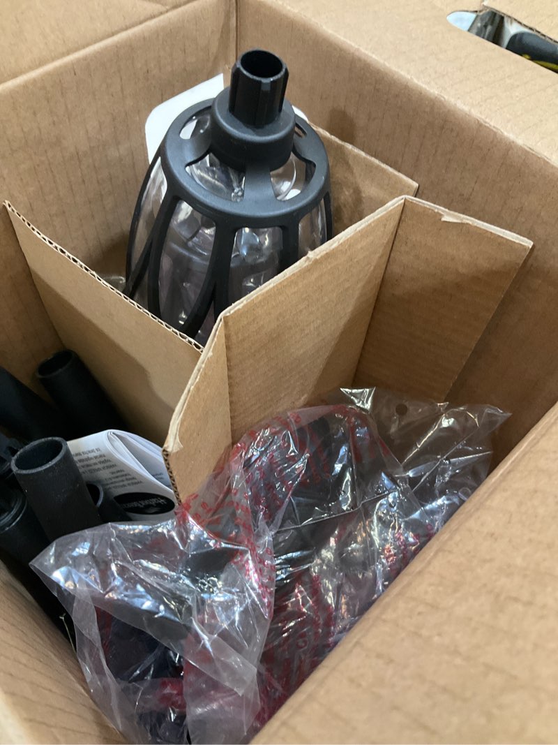 Condition photo showing As Is for harbor breeze 6 -pack 5 -lumens matte black solar led outdoor path light kit ( 3000-k )