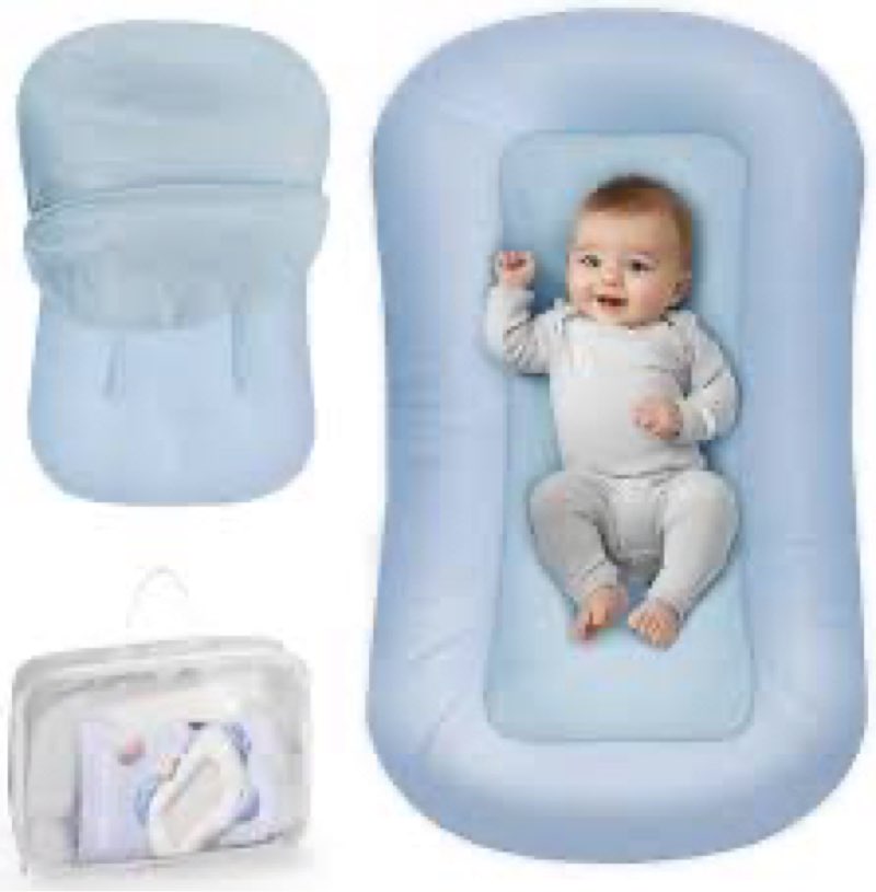 Baby Lounger - Baby Lounger for Newborn, 0-24 Months, Infant Lounger for Home and Travel, Soft Cotto