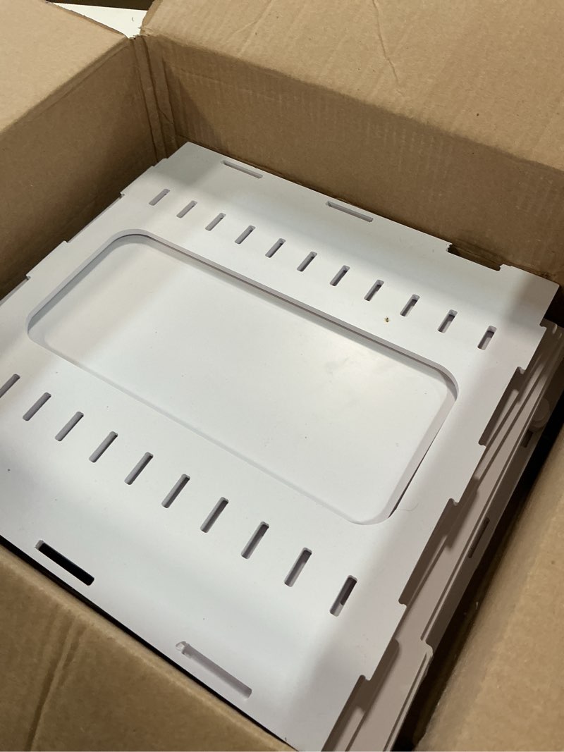 Condition photo showing As Is for DKSLALALI 7 Tier Paper Organizer for Desk, White File Holder Desktop Document Storage Rack Mail Letter Trays & Stacking Supports File Notebooks Storage Sorter for Home Office School Classroom