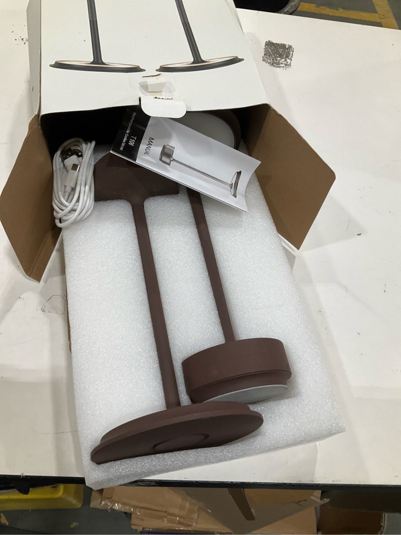 Condition photo showing Good Condition for 2 pack rechargeable cordless table lamps, 5000mah portable led table light, 3 color stepless dimming battery powered metal table lamp for outdoor/home/restaurant.(rust) rust 2 pack