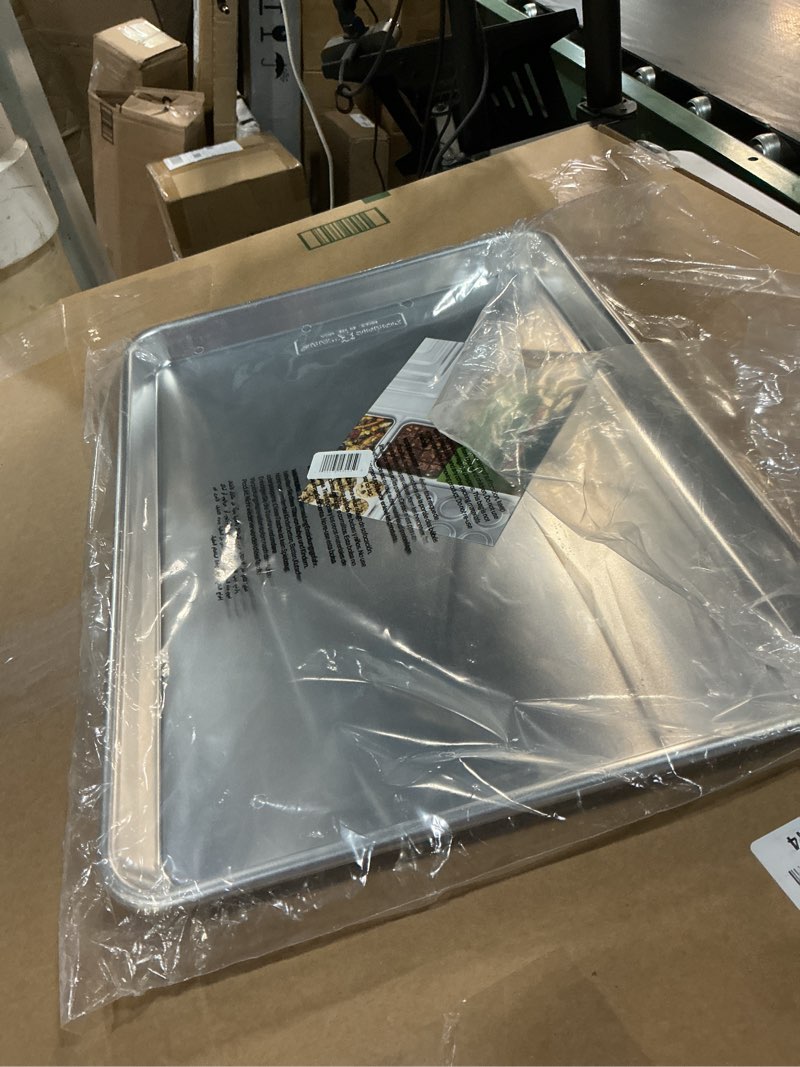 Condition photo showing Good Condition for nordic ware naturals half sheet - usa made aluminum commercial quality sheet pan for baking or roasting, encapsulated galvanized steel rim prevents warping, 2-pack 2pk half sheet