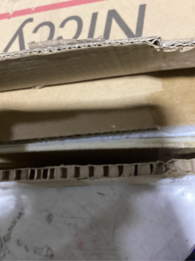 Condition photo showing Good Condition for niccy round led mirror for bathroom, 24" backlit mirrors for wall circle lighted mirror with old gold frame anti-fog, 3 colors, hd glass and ip65 waterproof old gold 24"l x 24"w
