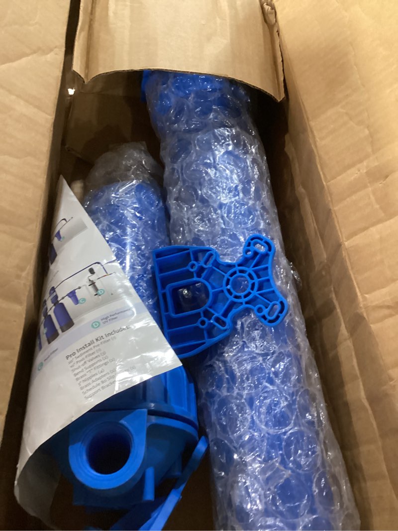 Condition photo showing As Is for INCOMPLETE MISSING PIECES Aquasana Whole House Water Filter System - Carbon & KDF Home Water Filtration - Filters Sediment & 97% Of Chlorine - 1,000,000 Gl - EQ-1000