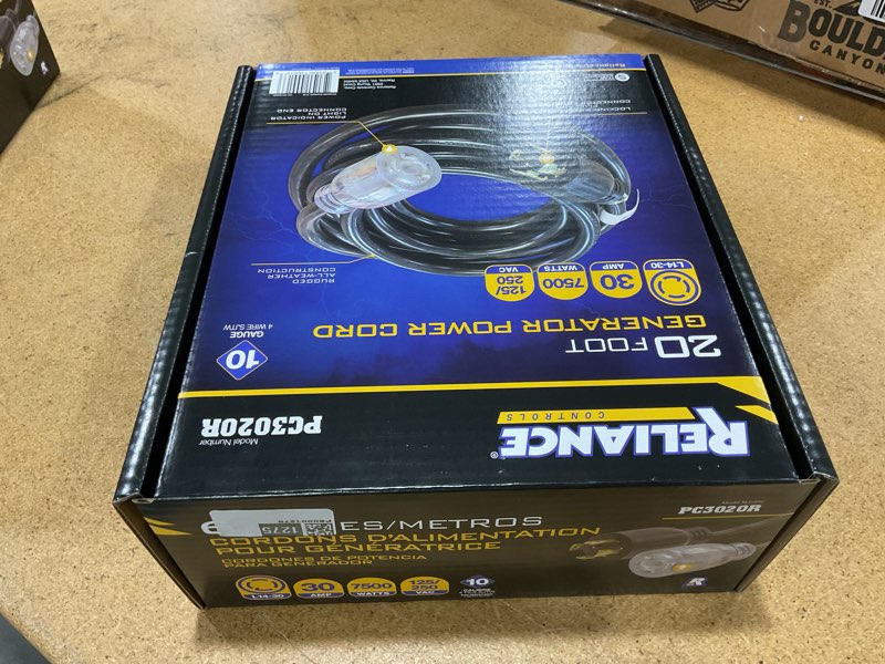 Condition photo showing New/Like New for reliance controls pc3020 pc3020k generator power cord, black