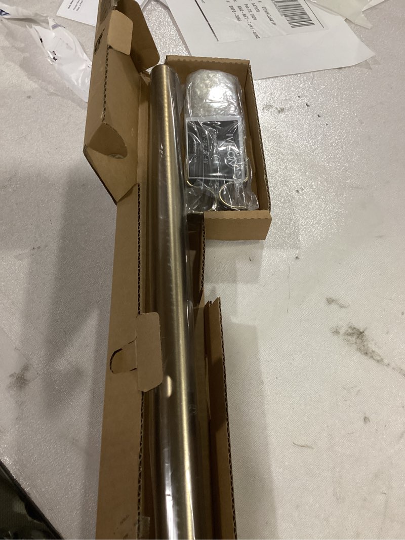 Condition photo showing New/Like New for Ivilon Drapery Window Curtain Rod - End Cap Style Design 1 Inch Pole. 28 to 48 Inch Color Warm Gold 28 to 48 in.