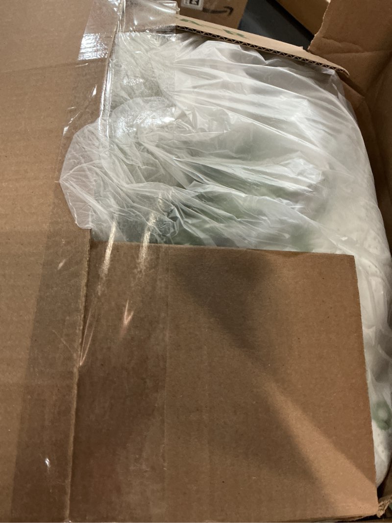 Condition photo showing As Is for Ultra Soft King Size Mattress Topper - Viscose Made from Bamboo Pillow Top Mattress Pad for Back Pain Relief - Naturally Cooling for Hot Sleepers, Green Green King