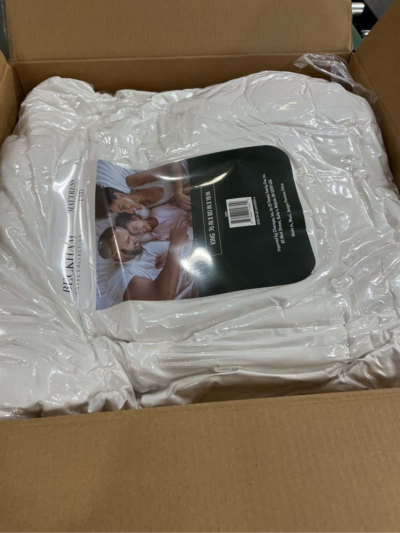 Condition photo showing New/Like New for Beckham Hotel Collection King Size Mattress Pad (Extra Padded) & Protector Hybrid - Quilted Pillow Top Mattress Cover - Thick, Plush, Fitted Mattress Topper for Bed