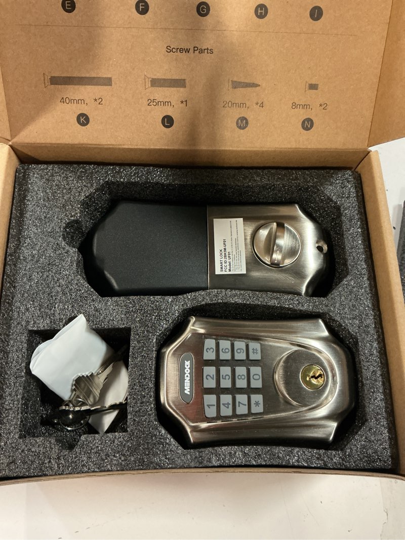 Condition photo showing New/Like New for MENDOCK Keyless-Entry Deadbolt Smart Lock: UF01 GreenShield Digital Exterior Locks for Front Door, T