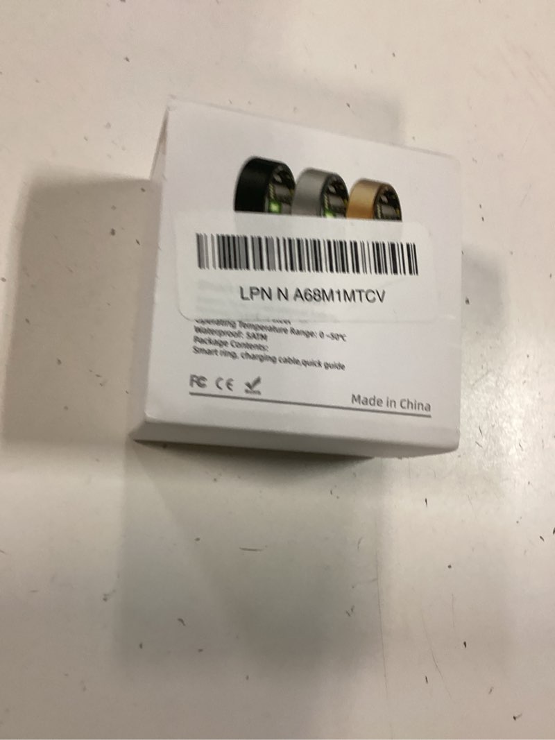 Condition photo showing New/Like New for smart health ring for women men fitness tracker with heart rate, blood oxygen, blood pressure, sleep monitoring, step counting, ip68 waterproof for ios and android, no app fee, black 9 9 black