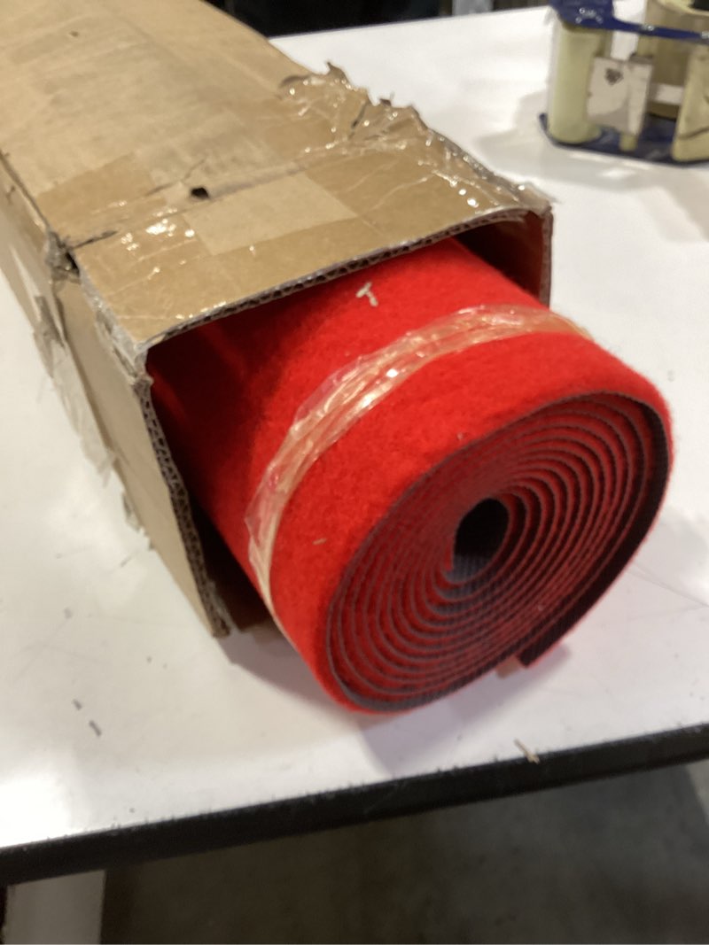 Condition photo showing Good Condition for pbhepj 3ft x 10ft extra thick red carpet runner for party & hollywood, festival celebration, wedding, graduation ceremony, award ceremony, vip reception, heavy-duty, non-slip tpr rubber