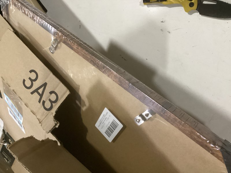 Condition photo showing Good Condition for wood 18x18 picture frame with 14x14 mat deep brown, display 14x14 with mat or 18x18 without mat, wood 18 by 18 photo frame, 18 x 18 frame for wall hanging display, deep brown 1 18x18 inch