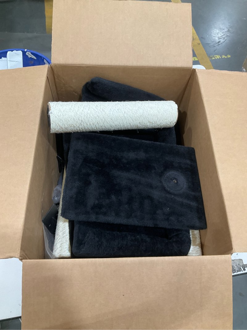 multi-level cat tower, black