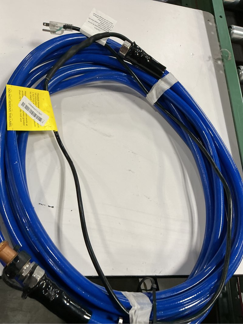 Condition photo showing As Is for 30ft Heated Water Hose for RV, Freeze Protection to -45°F, Lead-Free & BPA-Free, Safe Hose for Campers, Gardening, Livestock, Home Use
