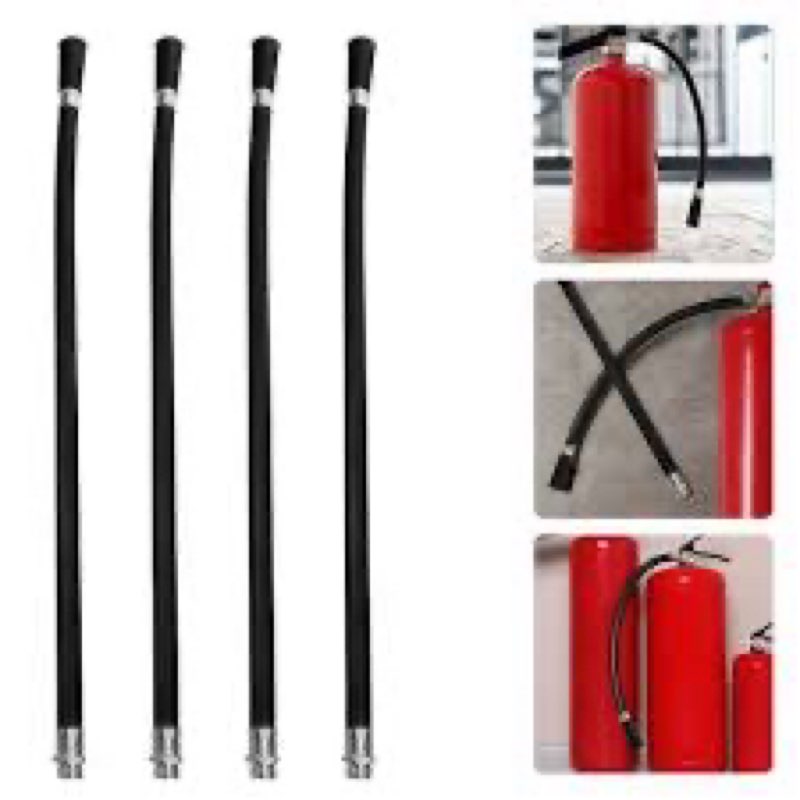 OUNONA 4pcs Fire Extinguisher Discharge Hose Nozzle Flexible Rubber Tube Dry Powder Extinguisher Spray Pipe Fire Extinguisher Accessories for Home