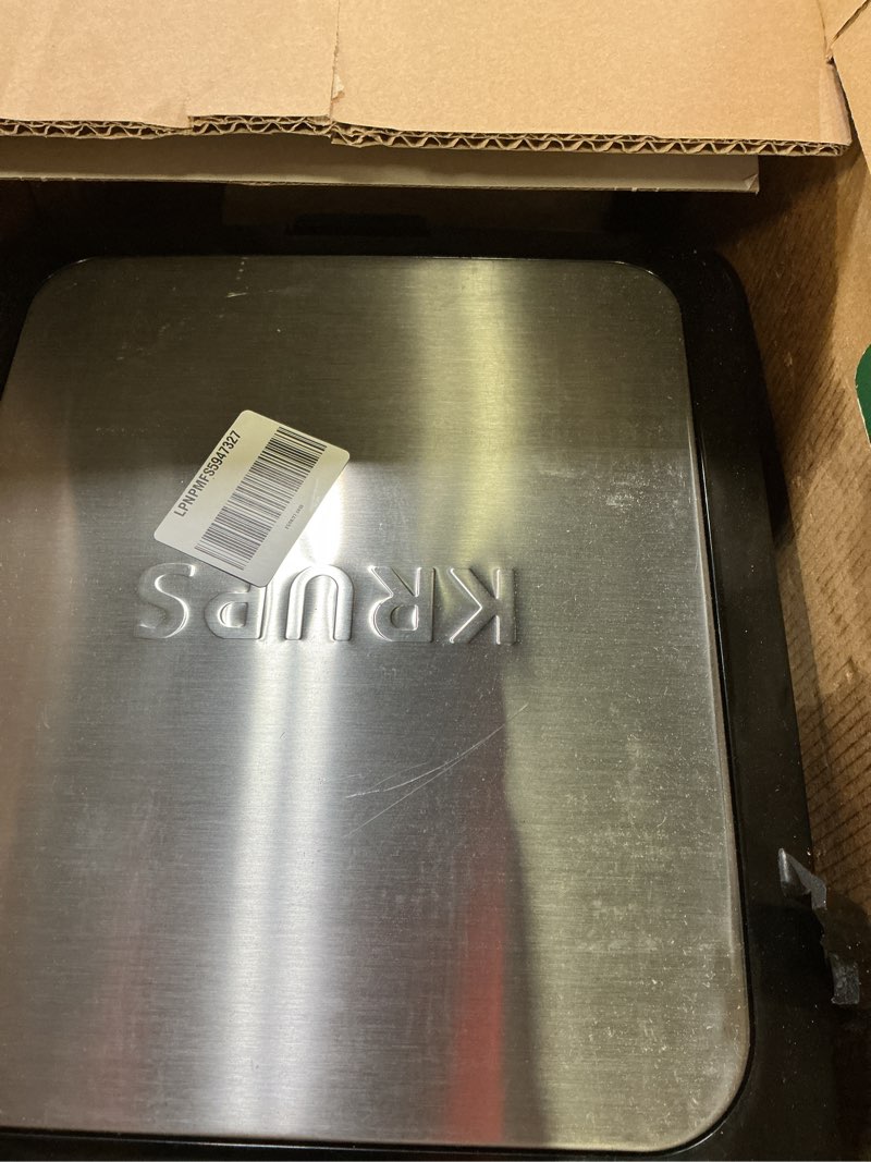 Condition photo showing As Is for cuisinart double flip belgian waffle maker, waf-f40nas, stainless steel, grey and black new double flip