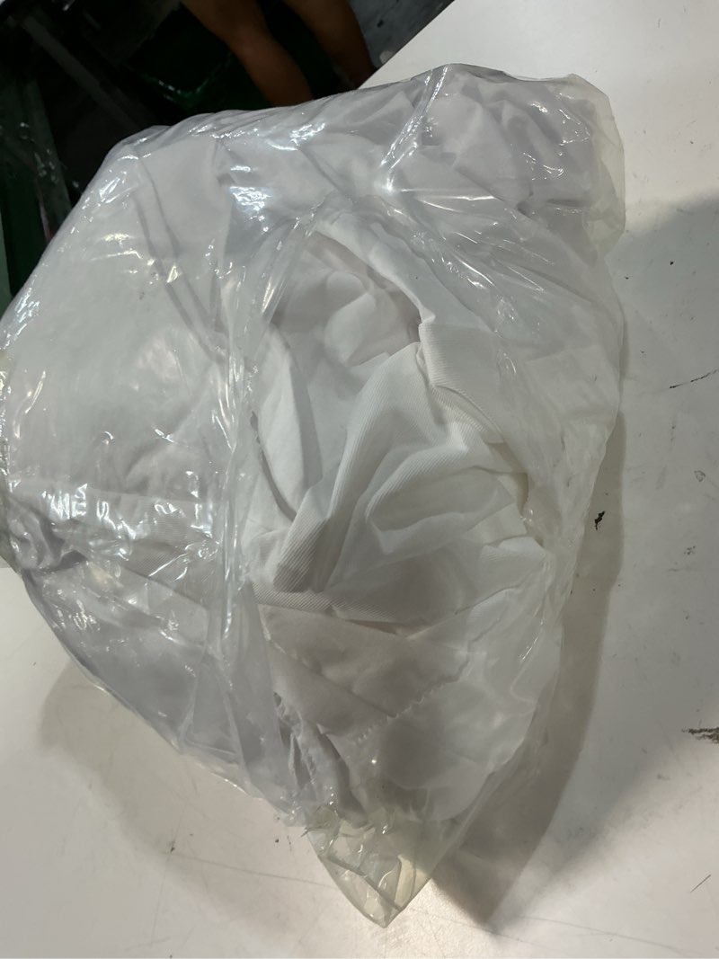 Condition photo showing As Is for allerease waterproof mattress protector, maximum allergy mattress protector, full mattress cover white full