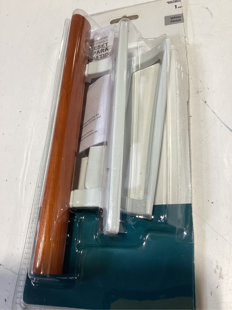 Condition photo showing As Is for reliabilt 3.93-in mortise style sliding patio door handleset missing hardware