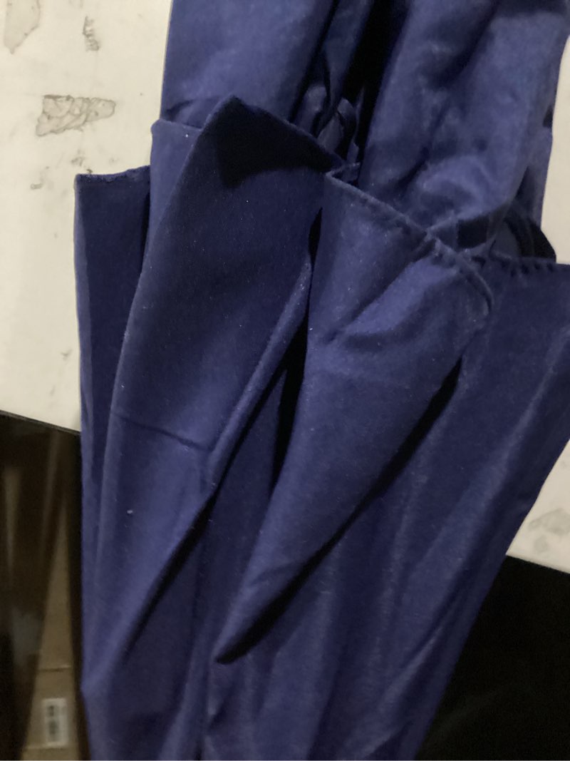 Condition photo showing Good Condition for blissun 9' outdoor patio umbrella, outdoor table umbrella, yard umbrella, market umbrella with 8 sturdy ribs, push button tilt and crank navy blue