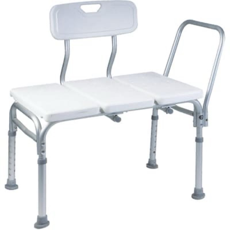 project source white plastic freestanding transfer bench