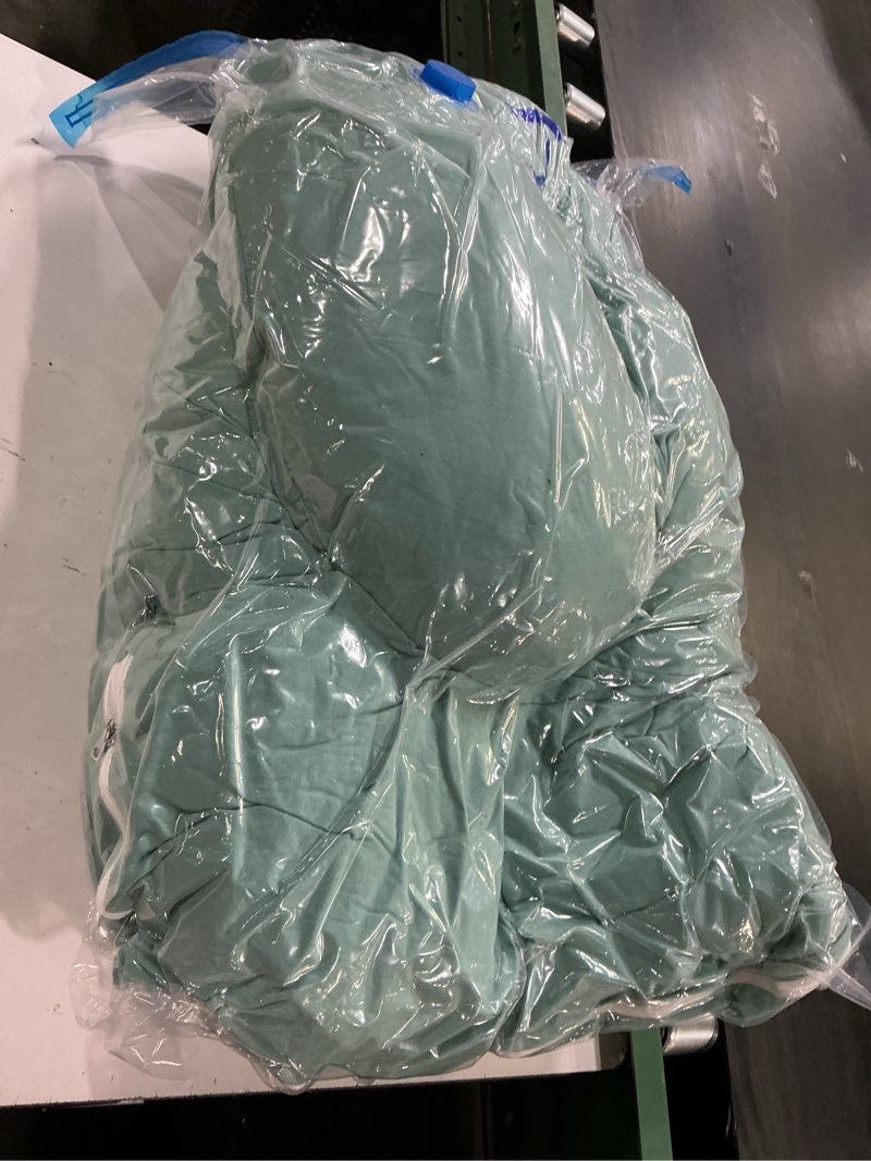 Condition photo showing As Is for Momcozy U Shaped Pregnancy Pillows with Cotton Removable Cover, 57 Inch Full Body Pillow Maternity Support, Must Have for Pregnant Women, Tiffany Blue