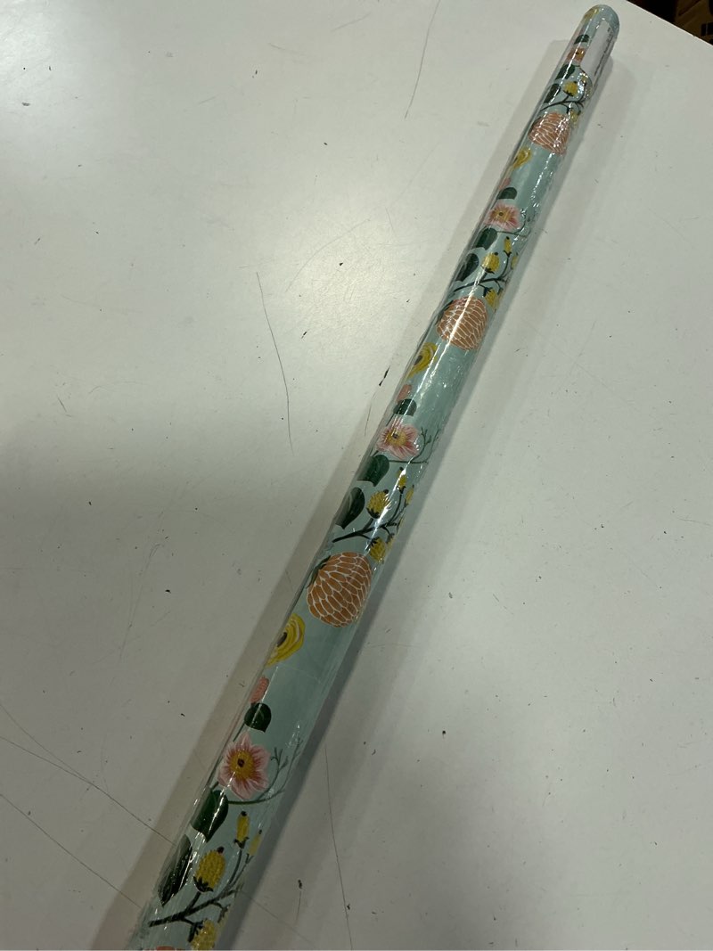 Condition photo showing New/Like New for party explosions hummingbird spring floral gift wrap (roll - 24" w x 15'l)