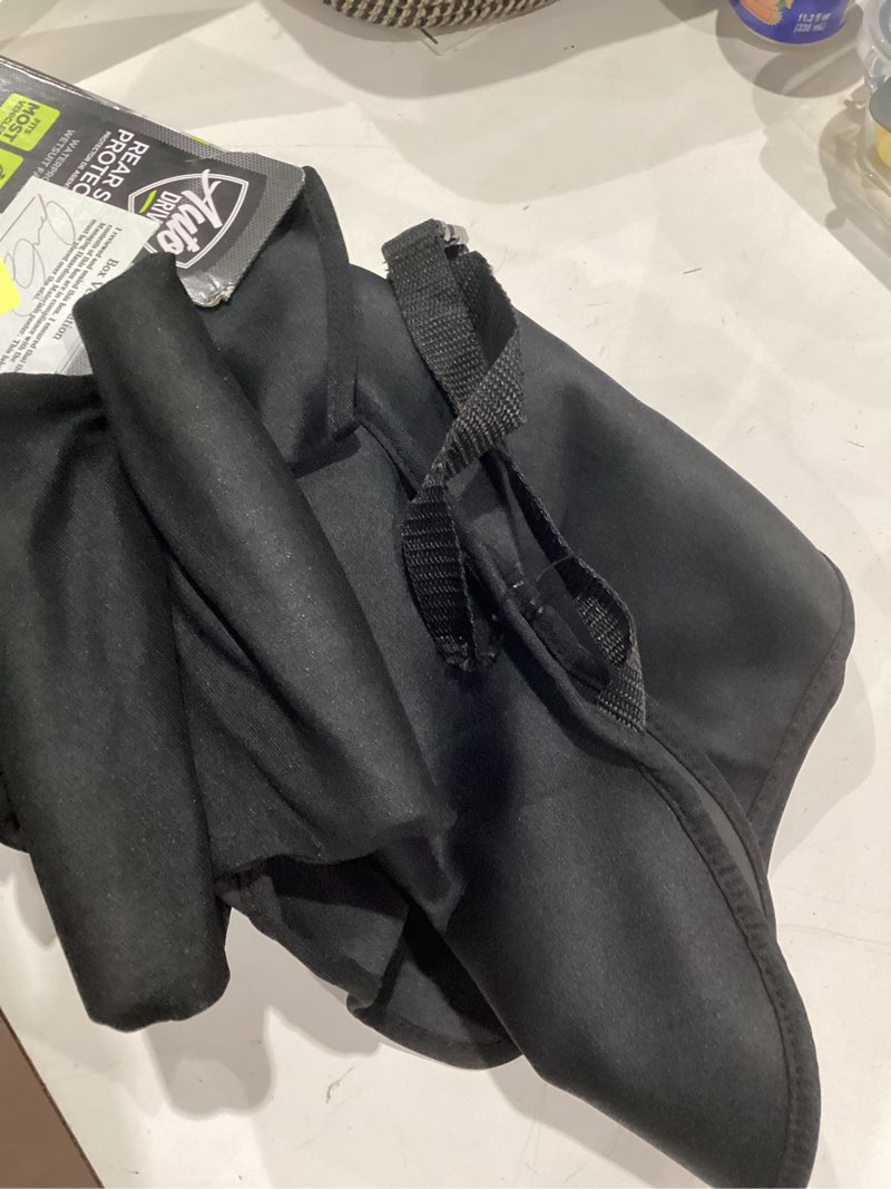 Condition photo showing As Is for auto drive waterproof rear bench seat protector black, universal fit