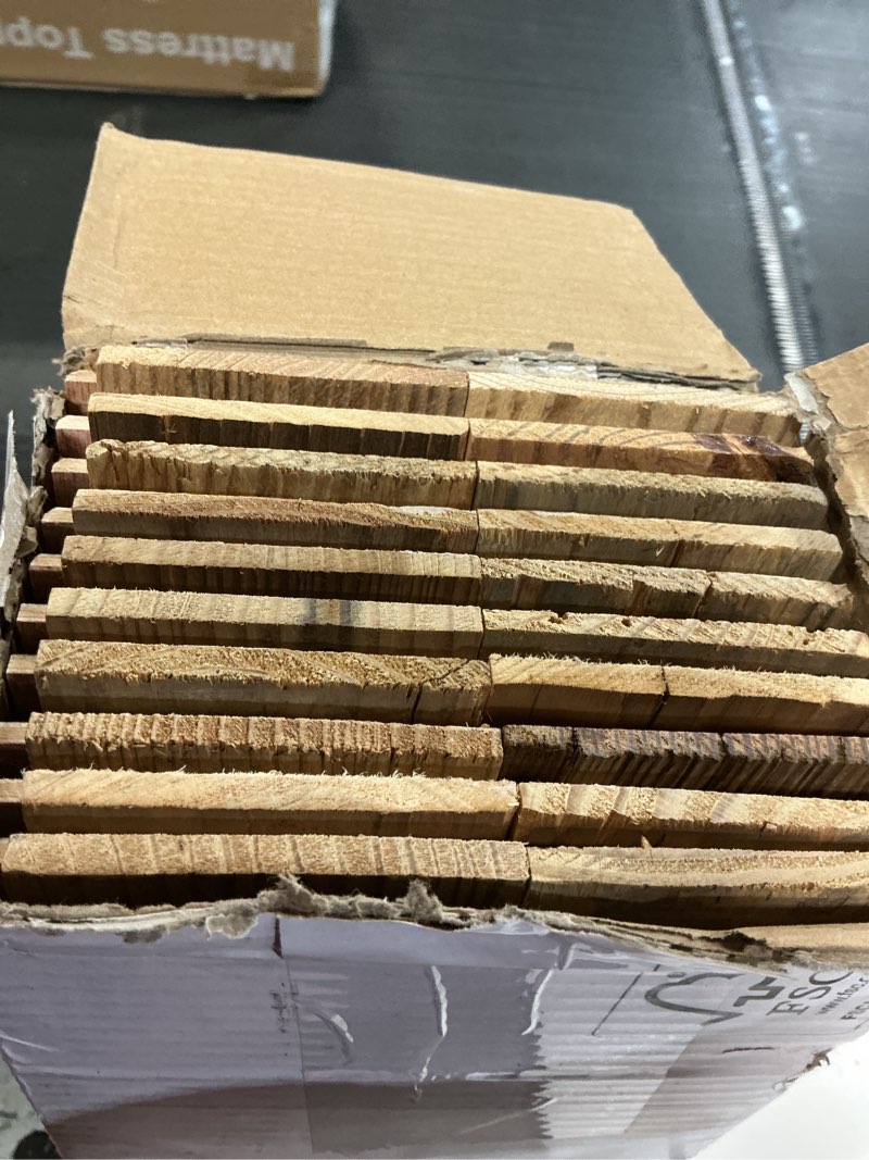 Condition photo showing Good Condition for Luxdecor Real Reclaimed Wood Planks for Wall-10 Pieces Easy Nail-Up Shiplap Rustic Style 6" Wide Wood Shiplap Panels for Wall 19.44 Sq Ft (Natural Weathered Brown) 03-Reclaimed Wood Planks