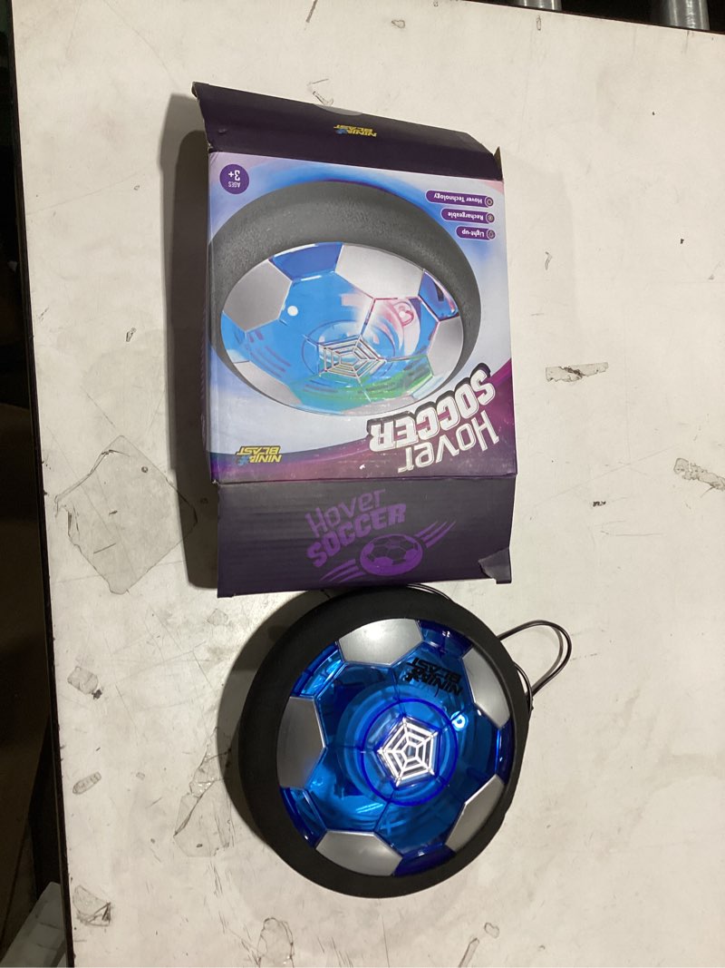 Condition photo showing As Is for ninja blast hover soccer light-up ball, birthday gift for boys, indoor toy games, kids gifts for age 5, 6, 7, 8, 9, 10, 11, 12 years old, boy toys for age 3 years and up. single