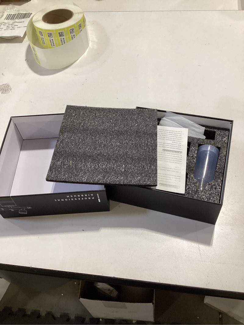 Condition photo showing New/Like New for Airbrush Kit with Compressor 30PSI Portable Airbrush Gun Rechargeable Handheld Cordless Air Brush for Nails Art, Painting, Cake Decor, Cookie, Mode, Makeup, Barber (Black)