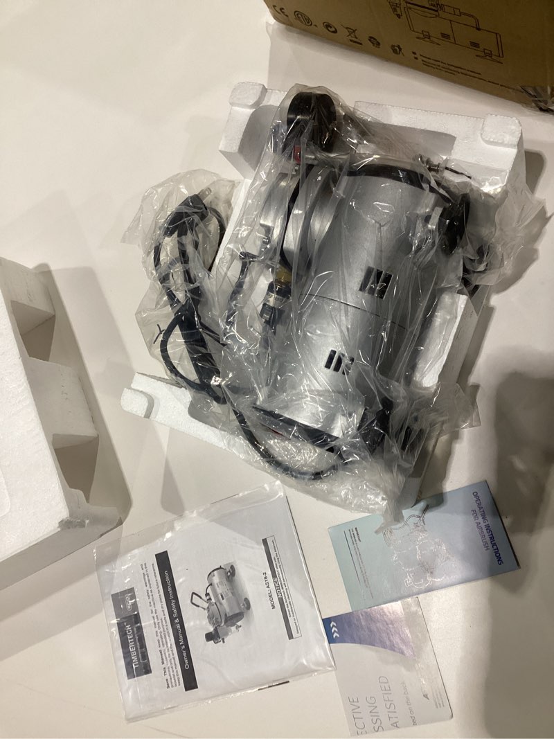 Condition photo showing New/Like New for TIMBERTECH Airbrush Compressor AS18-2, Basic Mini Compressor, 4 Bar/Auto Stop for Hobby Paint Body Tattoo Cake Decoration