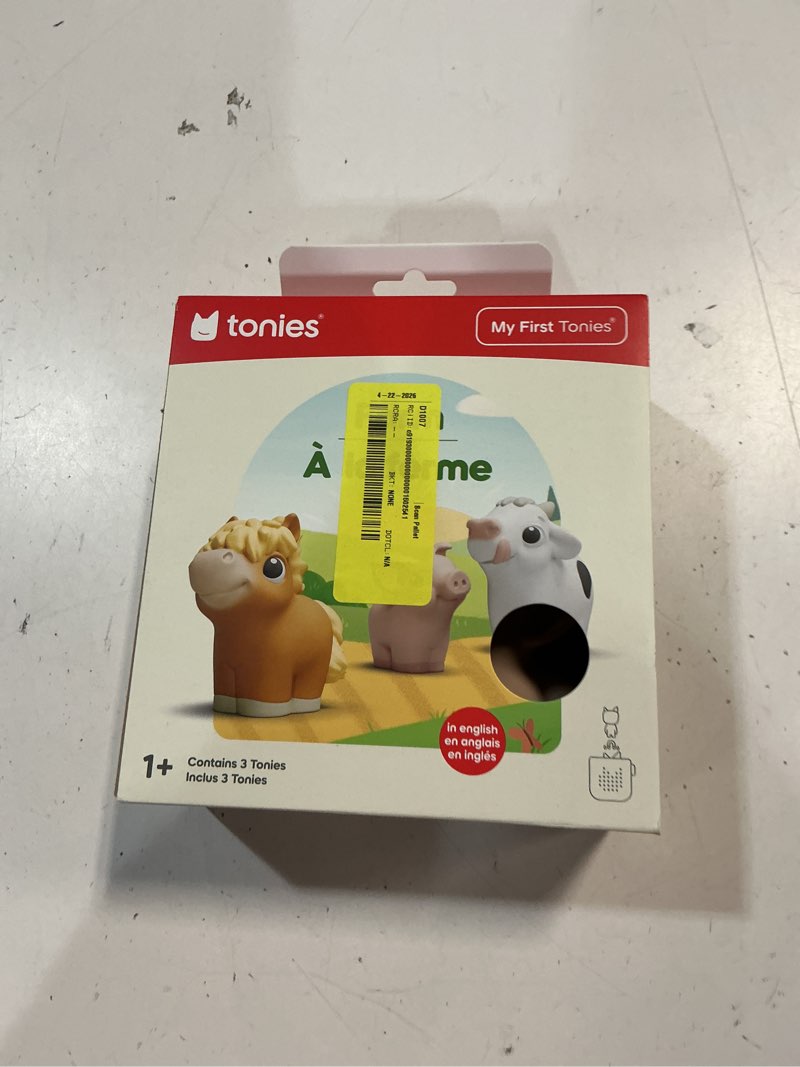 Condition photo showing New/Like New for tonies my first tonies: farm set cow, pig and horse figurines, 3 pack - white - no size