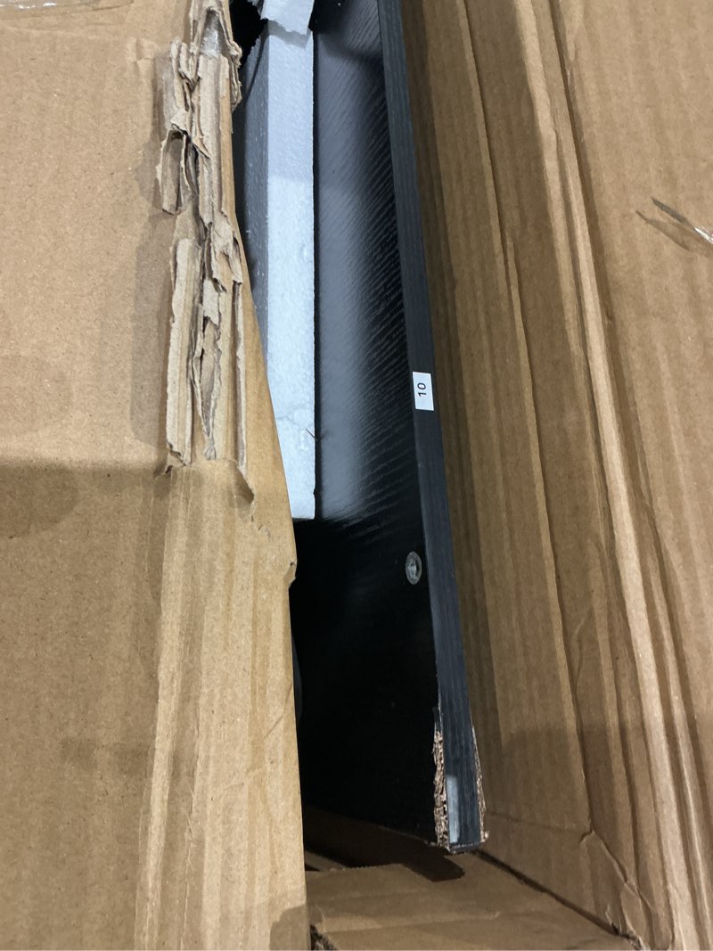 Condition photo showing As Is for durayloly gaming desk 48.1 inch with led lights and power outlets,reversible computer desk with drawers and shelf,gaming table with hooks for headphone,bags,small desk for bedroom,dorm,black black 48.1''wx19''dx29.6''h