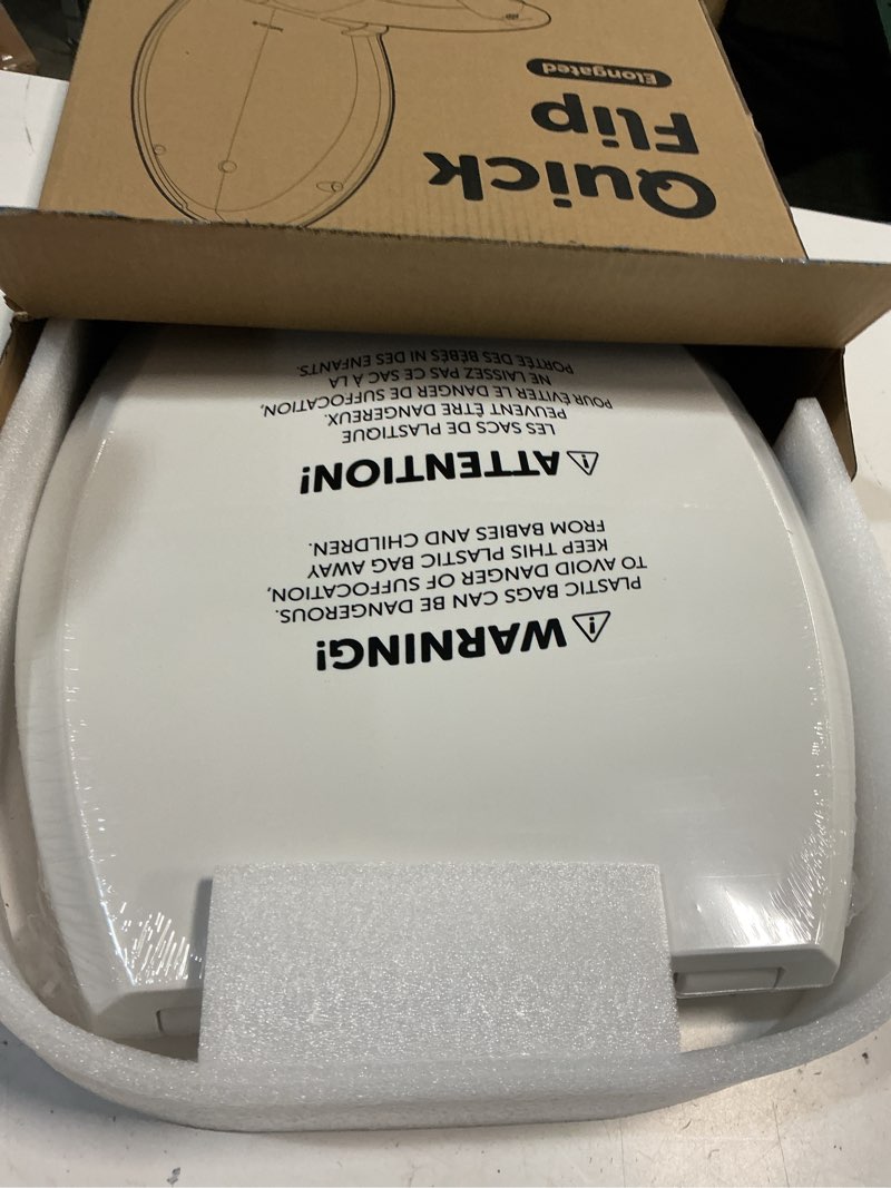 Condition photo showing New/Like New for Quick Flip Toilet Seat with Built-in Potty & Splash Guard for Toddler Training, Slow Close - Jool Baby (Elongated)