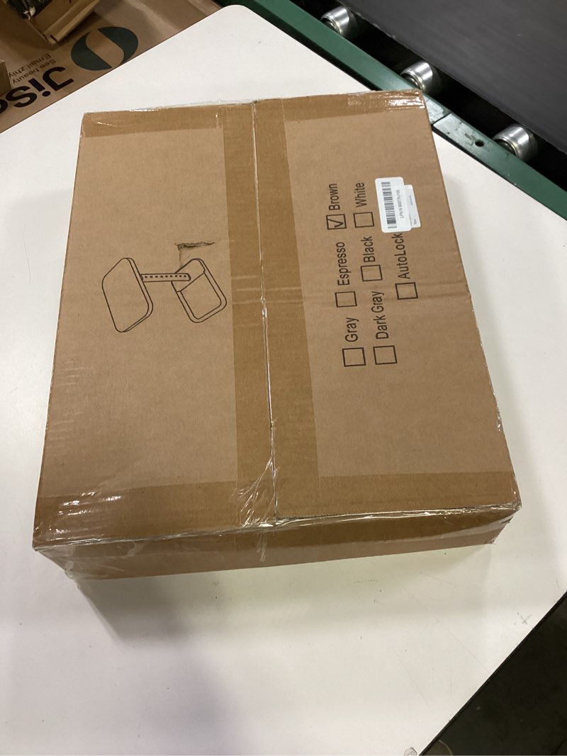 Condition photo showing New/Like New for Kitstorack TV Tray Table, Adjustable Height & Flip-Top & Rounded Metal Corners, Snack Table for Couch, Sofa, Bed, Chair, Living Room, C Shaped End Side Table for Eating, Dinner or Laptop, Small Spaces Brown Standard