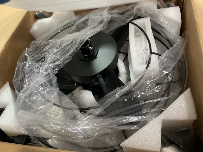 Condition photo showing Good Condition for Coolbull Outdoor Ceiling Fans with Light for Patios, 20'' Wet Rated Gazebo Fan Remote&APP Control, Dimmable Hanging Fan with Plug in Cord for Pergola, Black