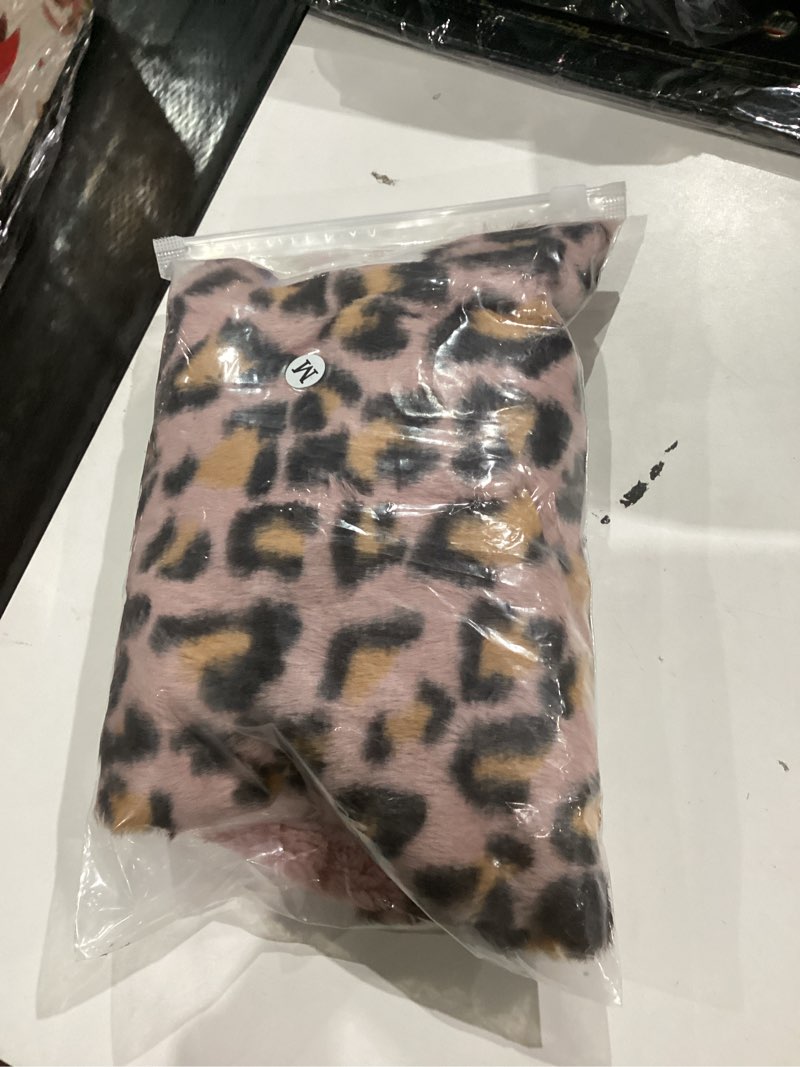 Condition photo showing Good Condition for Sebaoyu Turtleneck Dog Pajamas for Small Dogs, Fleece Dog Sweater, Winter Cute Tiny Clothes Outfit Puppy Clothes Pet Jumpsuits Chihuahua Yorkie Cat Clothing,Pink,Medium Medium (Chest 17in) Pink