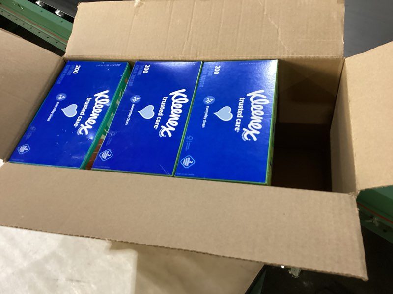 Condition photo showing As Is for Kleenex Trusted Care Facial Tissue - 8pk/200ct Missing two boxes 6/8