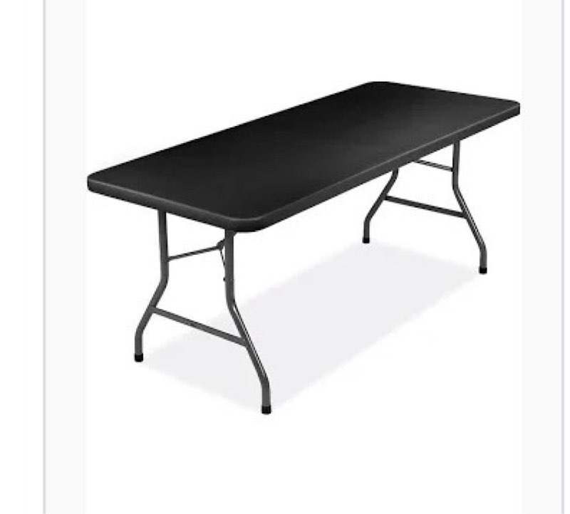 6FT BLOW MOLD TABLE BLACK 14168BK12L