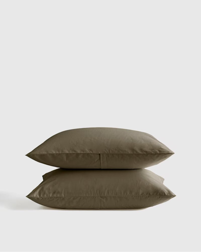 organic cotton gauze sham set king brown